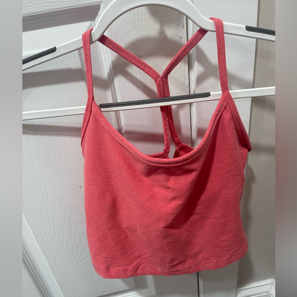 Beyond Yoga Pink Racerback Crop Tank Top